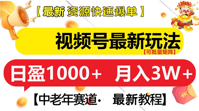 视频号最新玩法 中老年赛道 月入3W+-蜗牛项目网