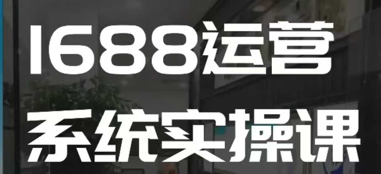 1688高阶运营系统实操课，快速掌握1688店铺运营的核心玩法-蜗牛项目网