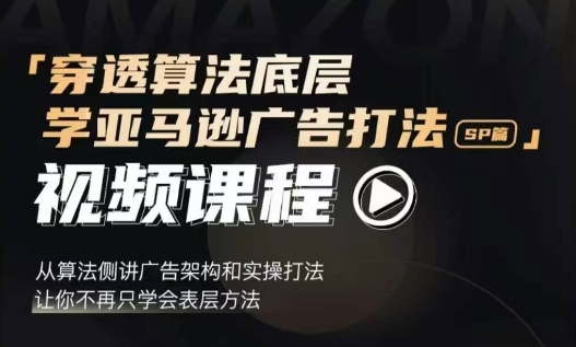 穿透算法底层，学亚马逊广告打法SP篇，从算法侧讲广告架构和实操打法，让你不再只学会表层方法-蜗牛项目网