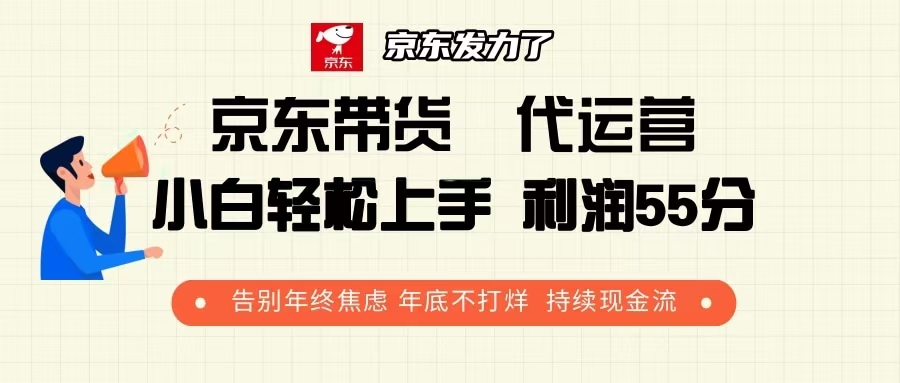 京东带货 代运营 利润55分 告别年终焦虑 年底不打烊 持续现金流-蜗牛项目网