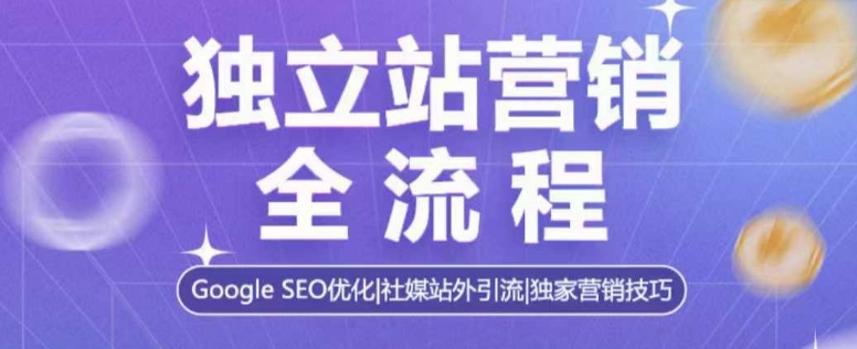 独立站营销全流程，Google SEO优化，社媒站外引流，独家营销技巧-蜗牛项目网