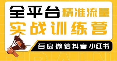 全平台精准流量实战训练营，百度微信抖音小红书SEO引流教程-蜗牛项目网